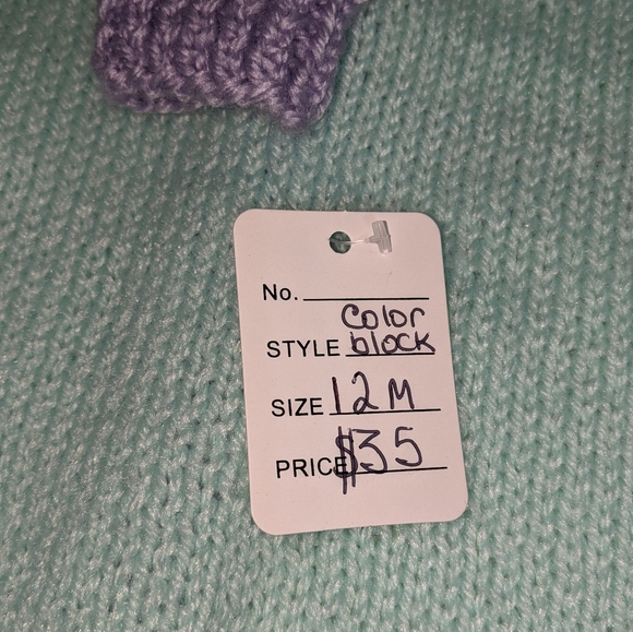 #454NWT Crochet by Sveta Handmade Baby Girl Multicolor Cardigan. Size: 12Mo - Picture 8 of 8